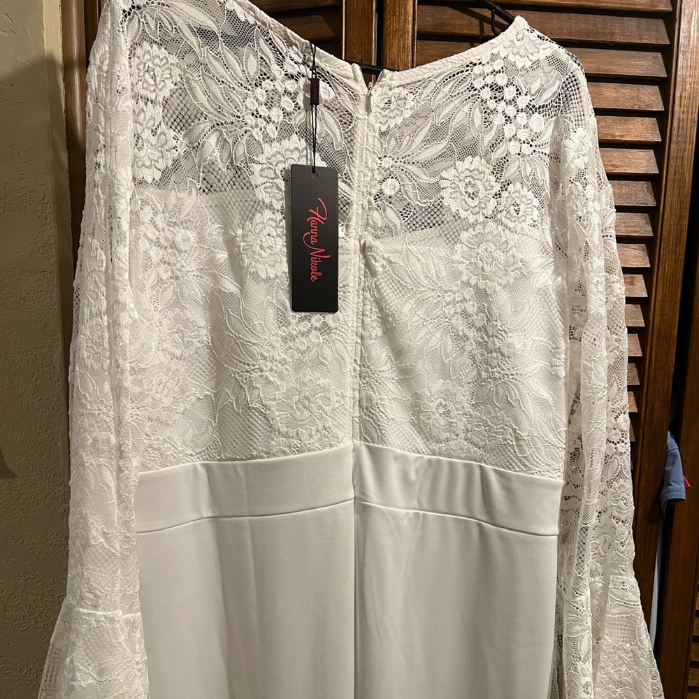 White country style lace dress